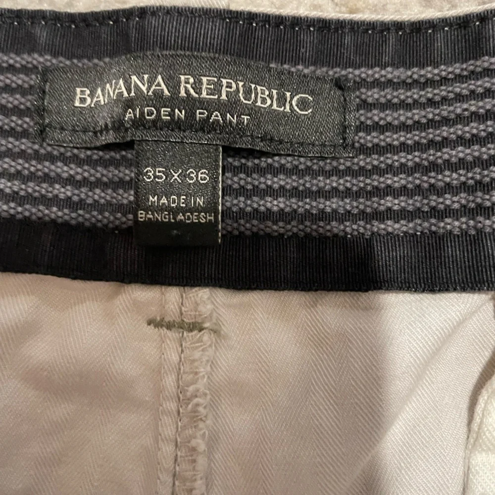 Banana Republic Aiden Pants Chino Stretch 100% Cotton Size 35 x 36 Casual Office